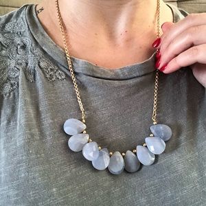 Lavender semi precious stone Necklace Gold Plated